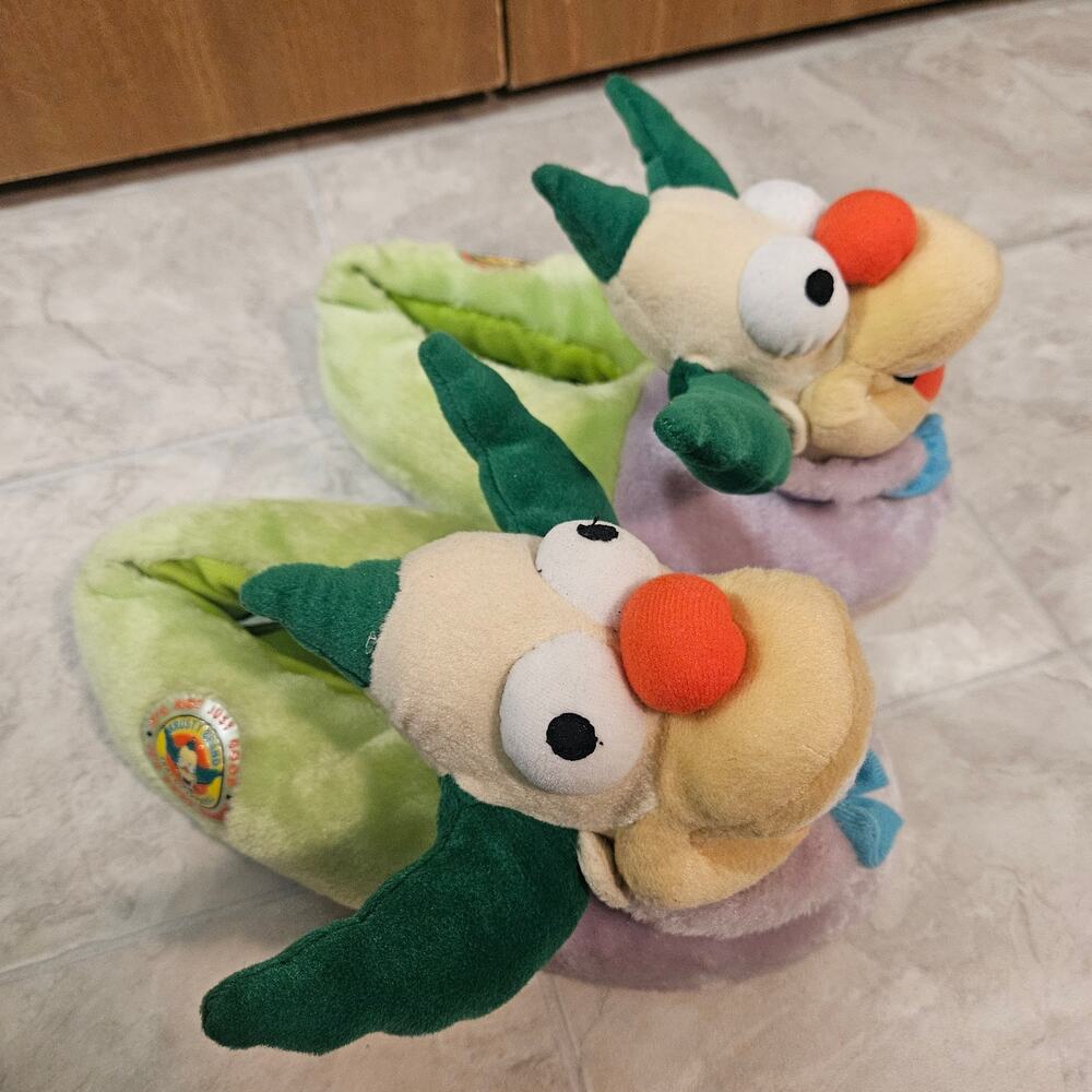 Krusty Clown Plush Slippers Simpsons Men XL 11-12 House Shoes Krusty Brand
